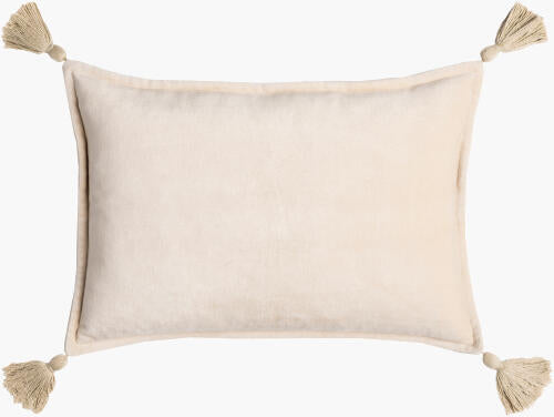 SURYA COTTON VELVET LUMBAR PILLOW - Linens