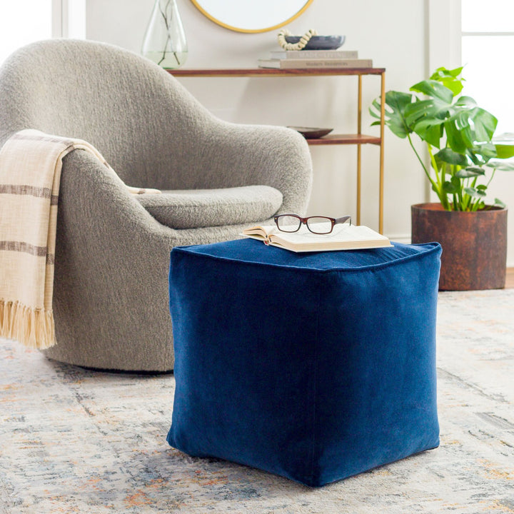 SURYA COTTON VELVET POUF - Benches, Ottoman, Stools