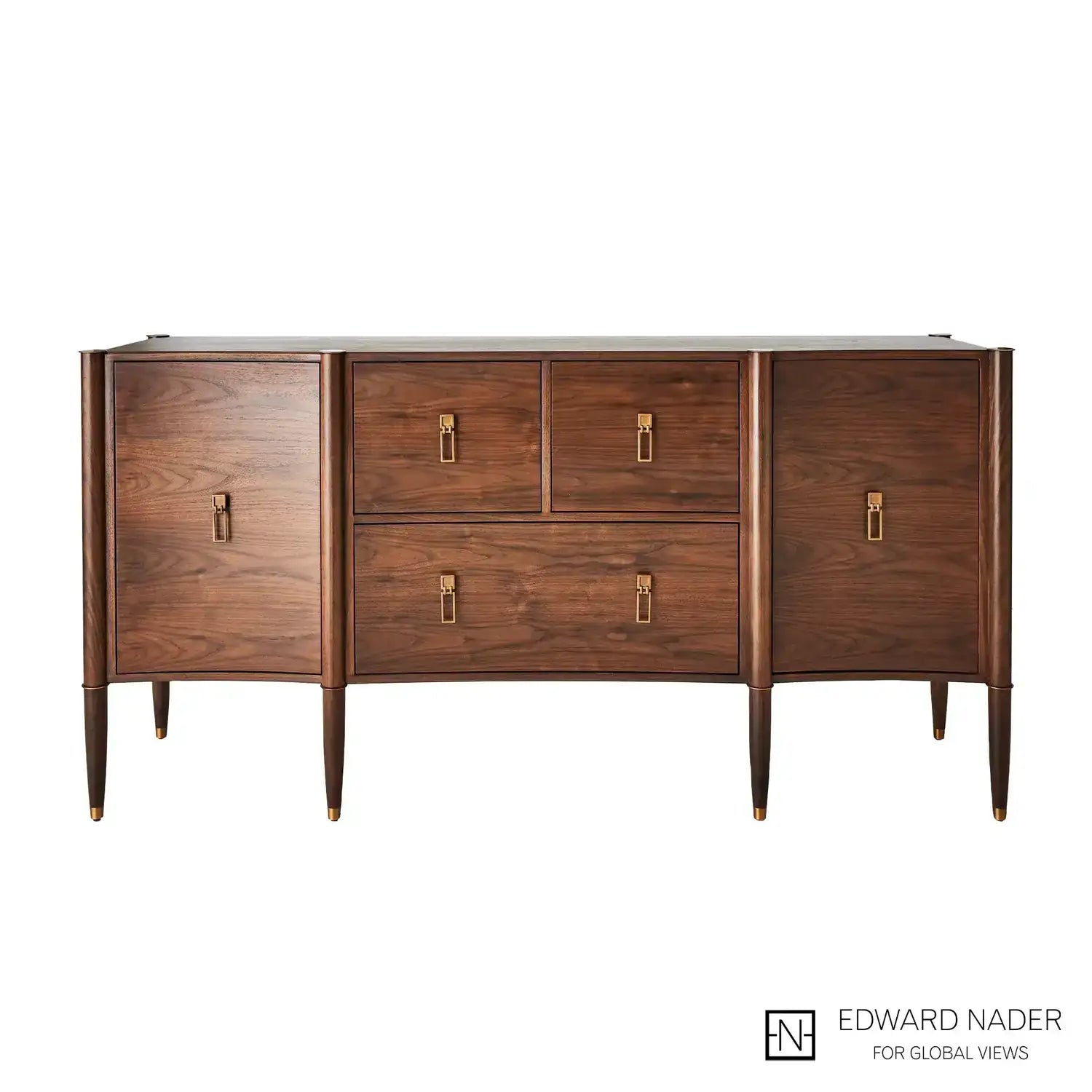 GLOBAL VIEWS TRIPLE CURVE CABINET - Cabinets & Bar