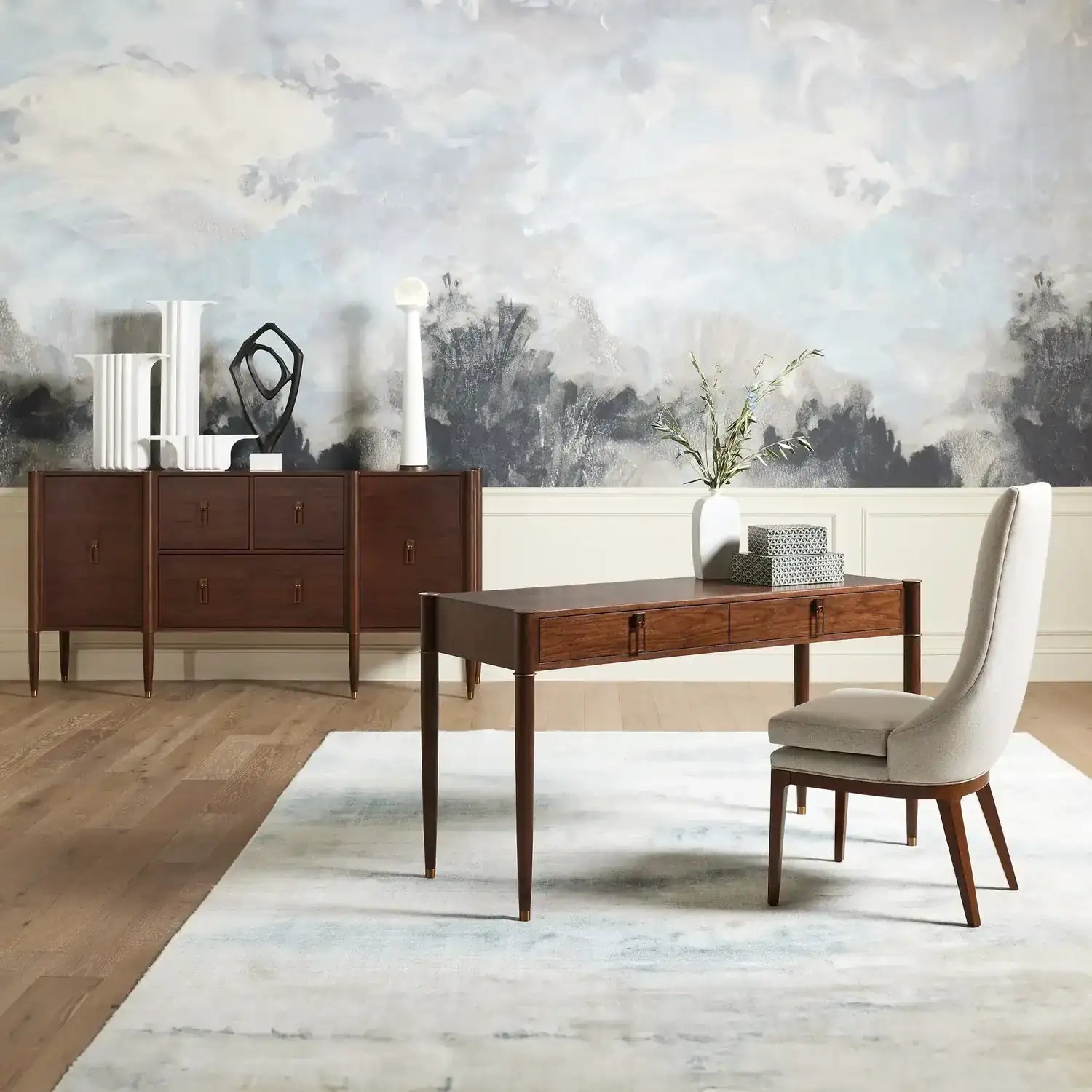 GLOBAL VIEWS TRIPLE CURVE CABINET - Cabinets & Bar