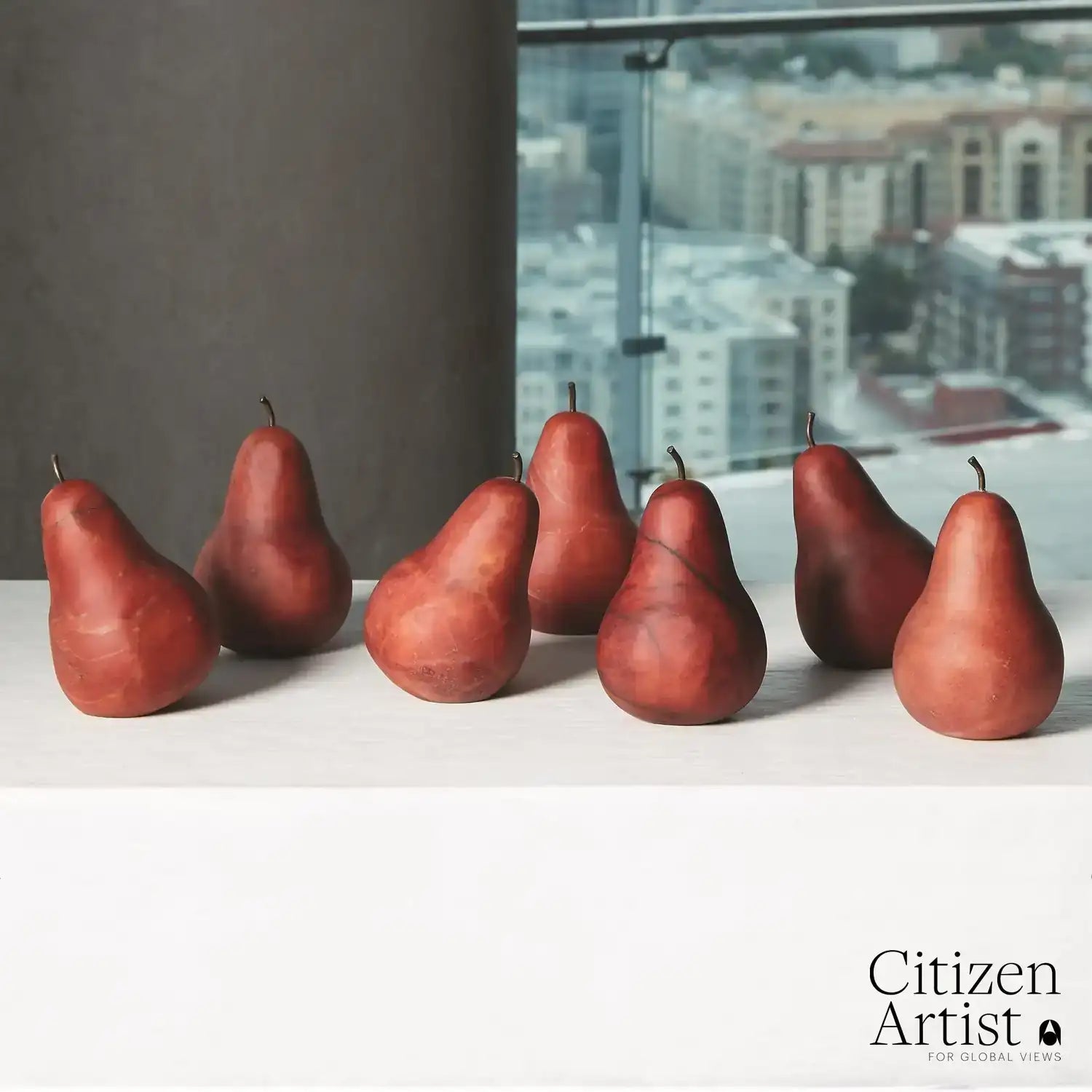 GLOBAL VIEWS ALABASTER POIRE - Decorative Accents