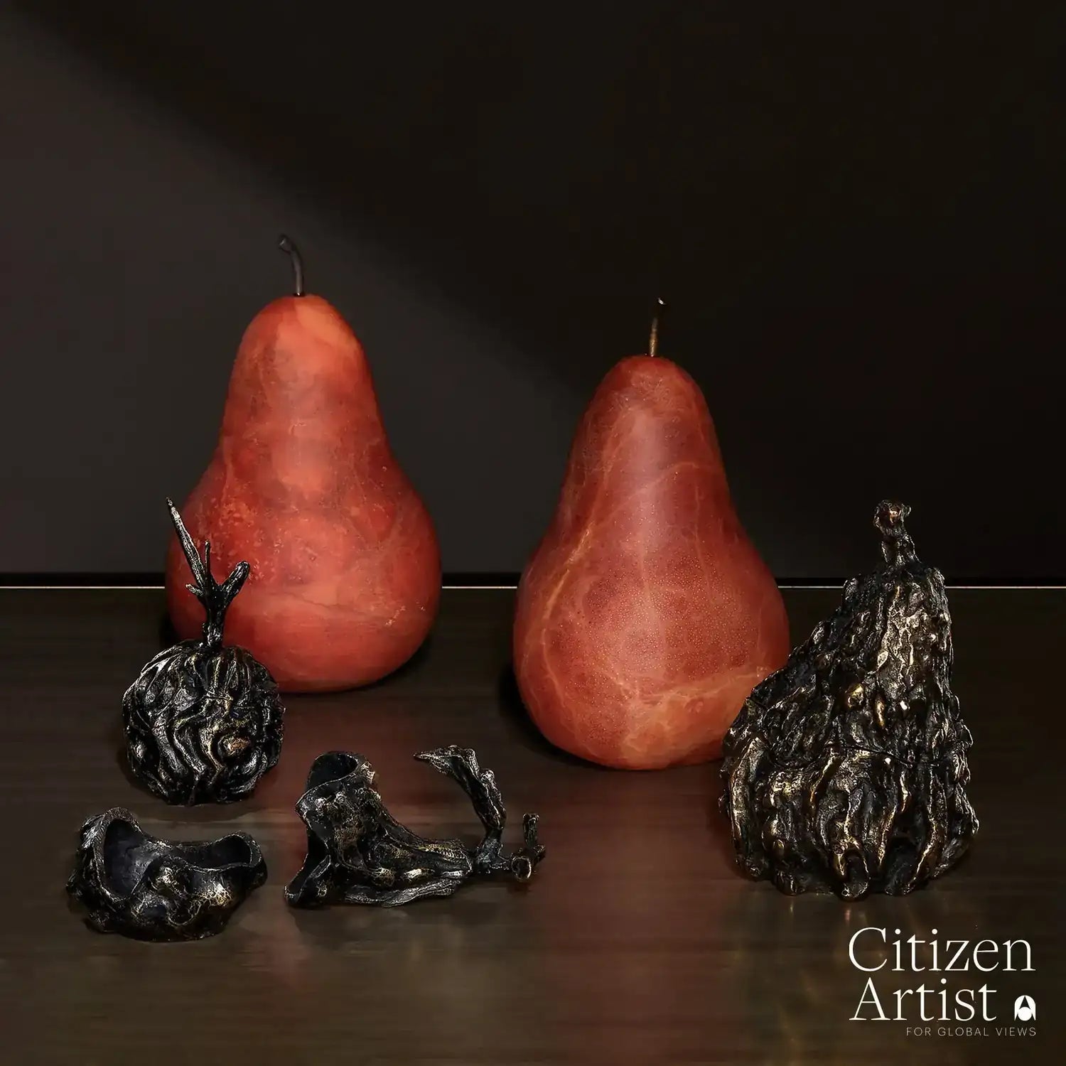 GLOBAL VIEWS ALABASTER POIRE - Decorative Accents