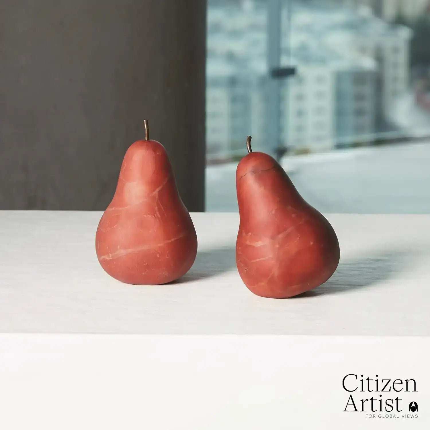 GLOBAL VIEWS ALABASTER POIRE - Decorative Accents