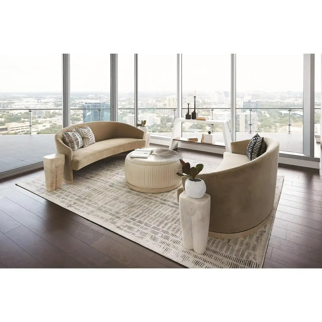 GLOBAL VIEWS COLETTE OTTOMAN - Benches, Ottoman, Stools