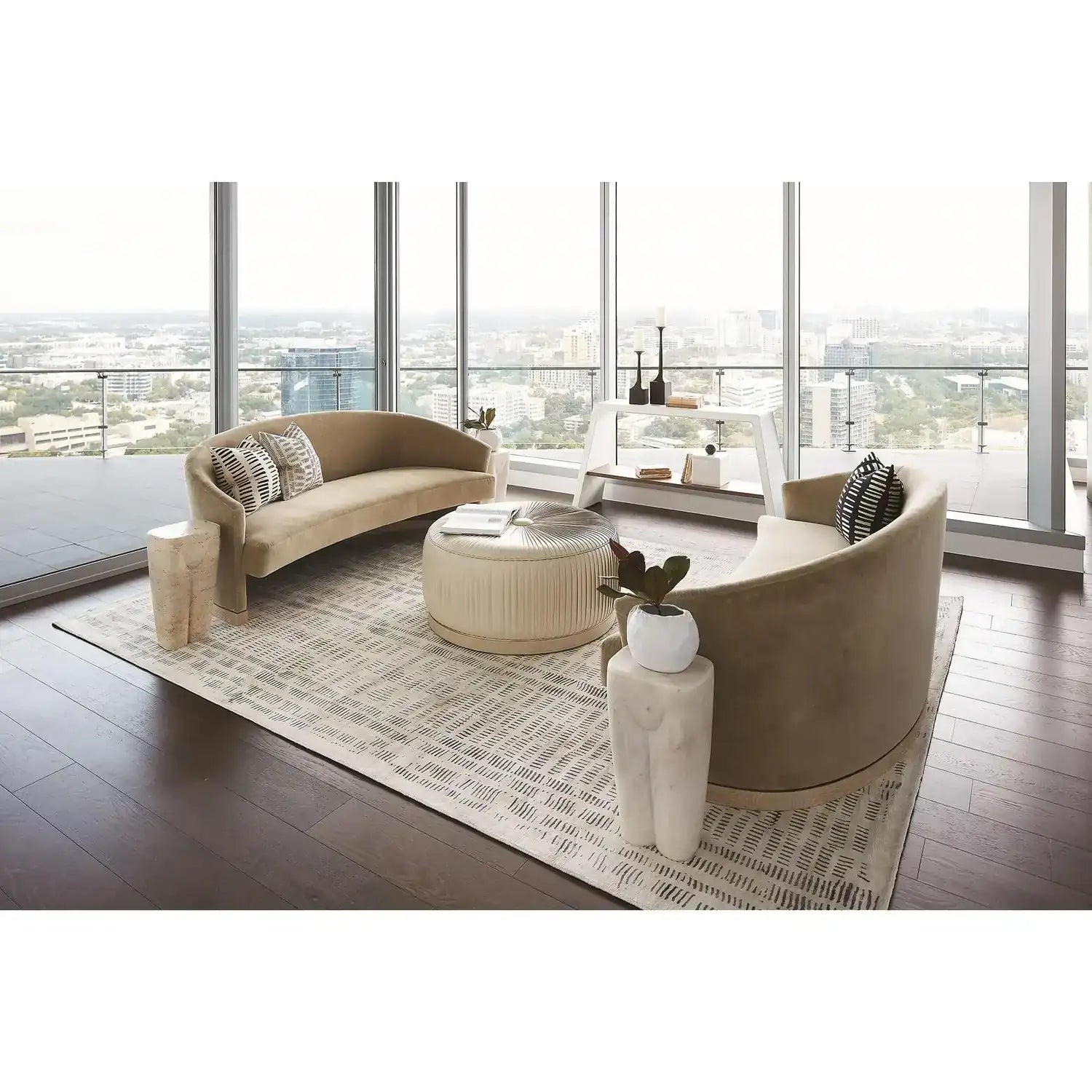 GLOBAL VIEWS COLETTE OTTOMAN - Benches, Ottoman, Stools