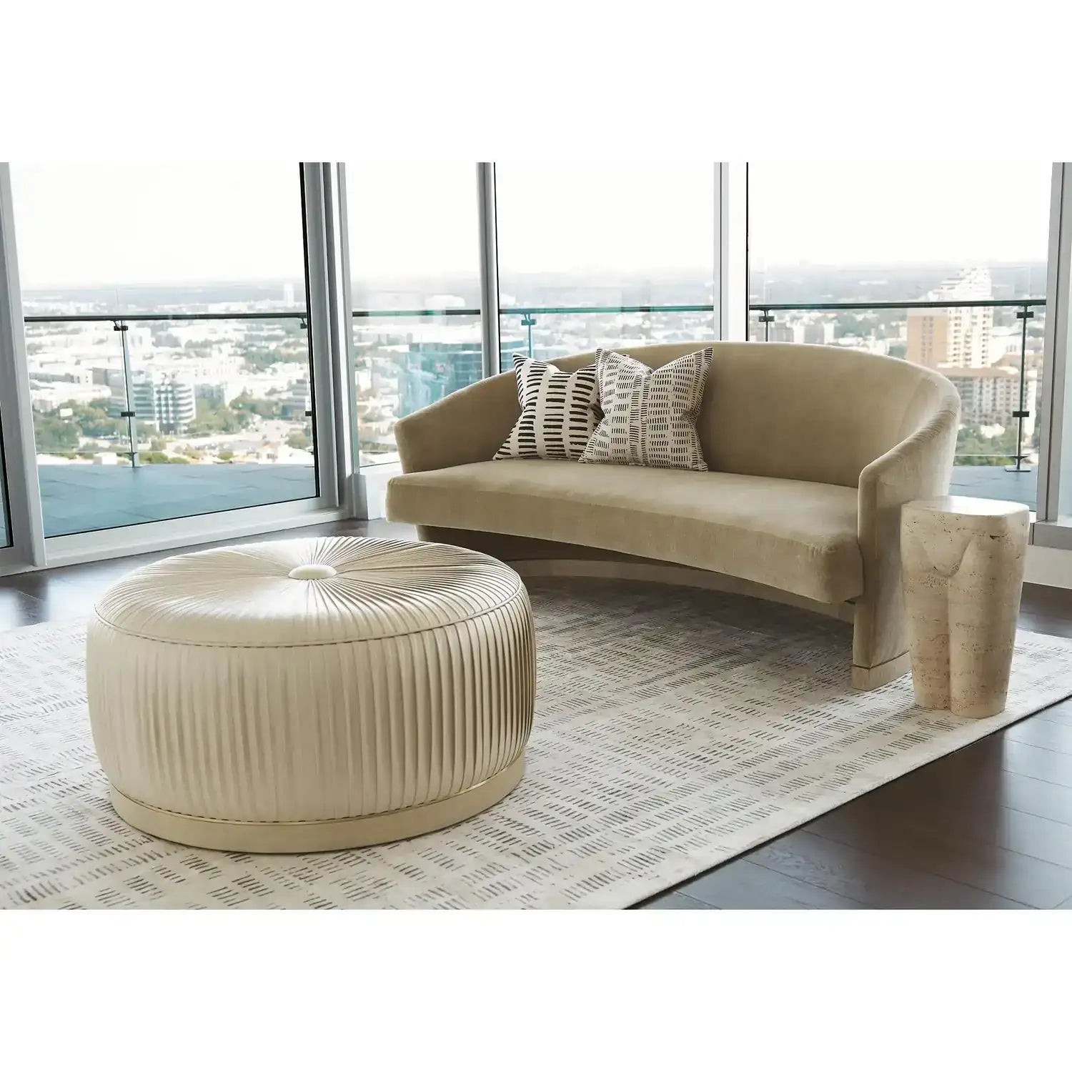 GLOBAL VIEWS COLETTE OTTOMAN - Benches, Ottoman, Stools