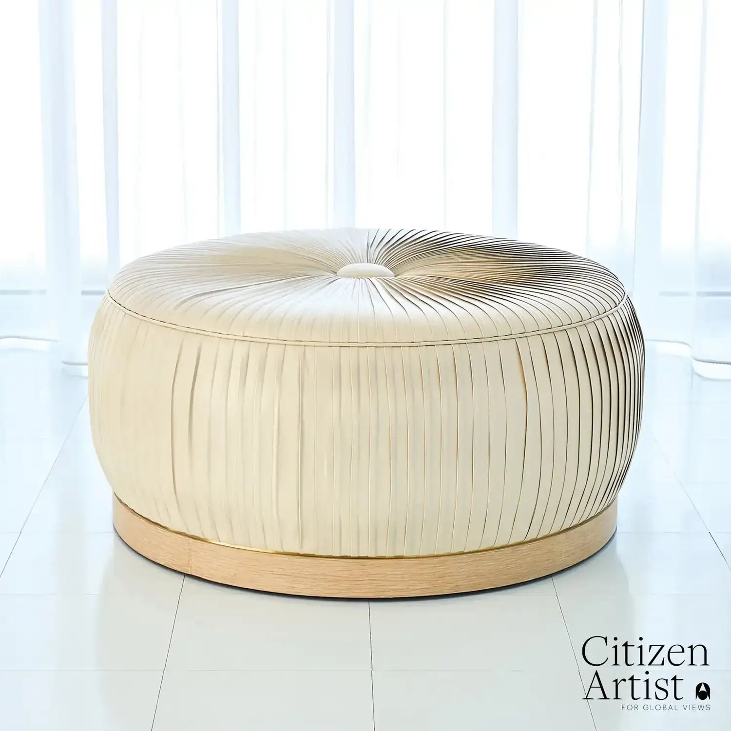 GLOBAL VIEWS COLETTE OTTOMAN - Benches, Ottoman, Stools