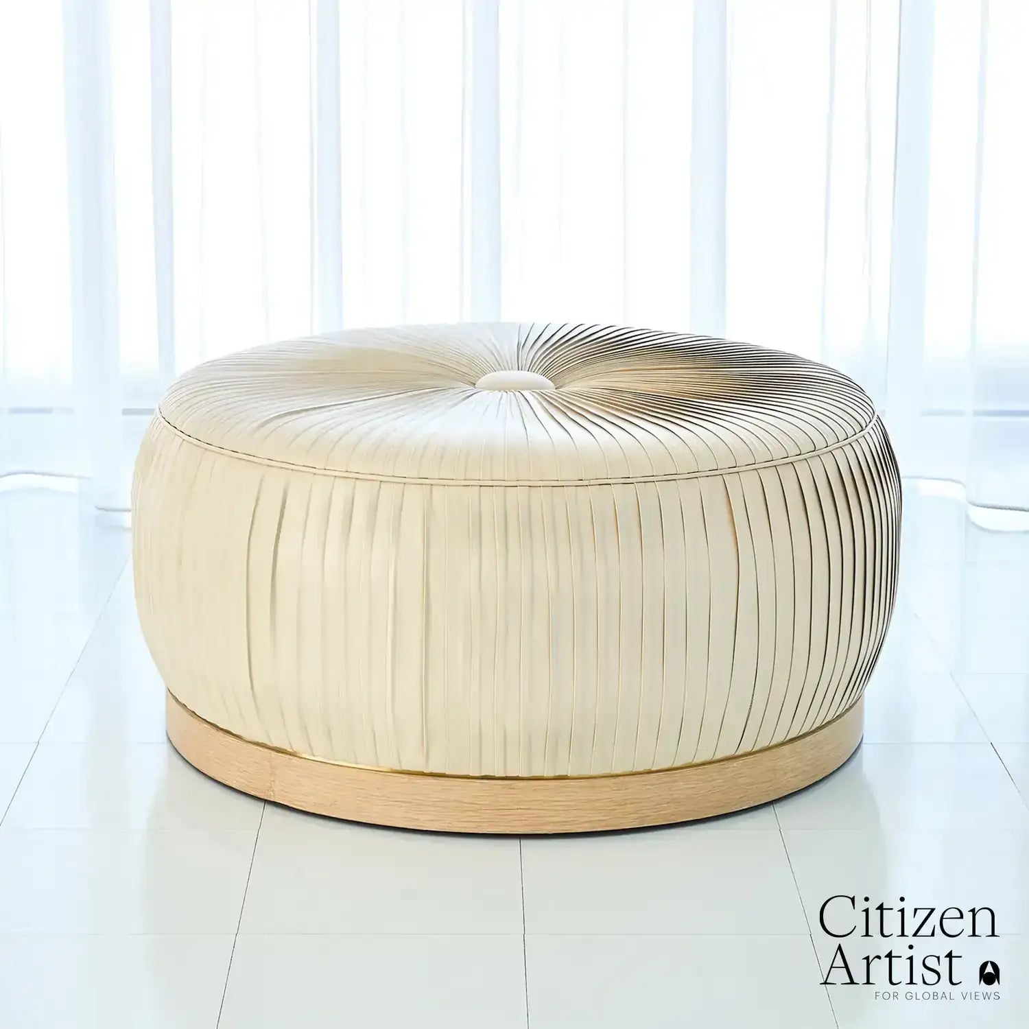 GLOBAL VIEWS COLETTE OTTOMAN - Benches, Ottoman, Stools