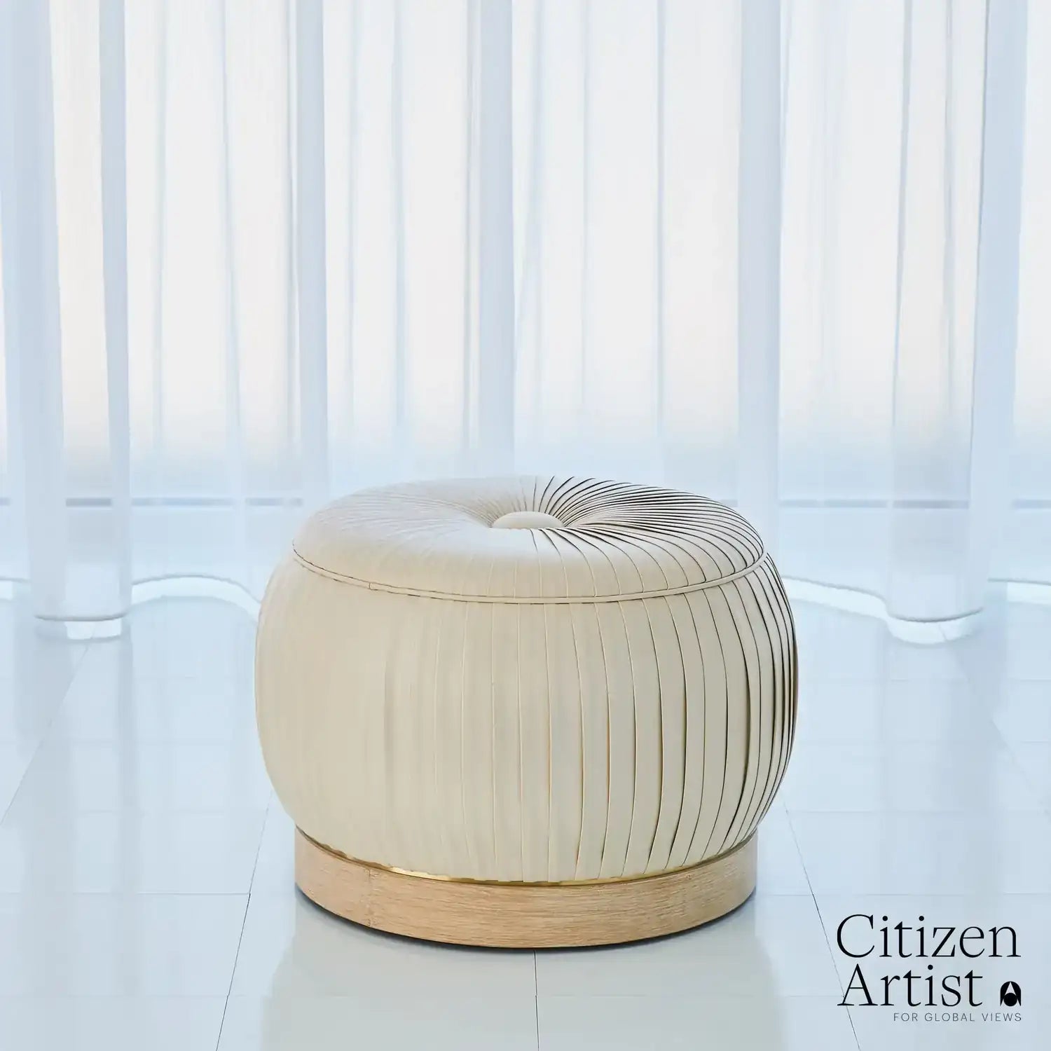 GLOBAL VIEWS COLETTE POUF - Benches, Ottoman, Stools