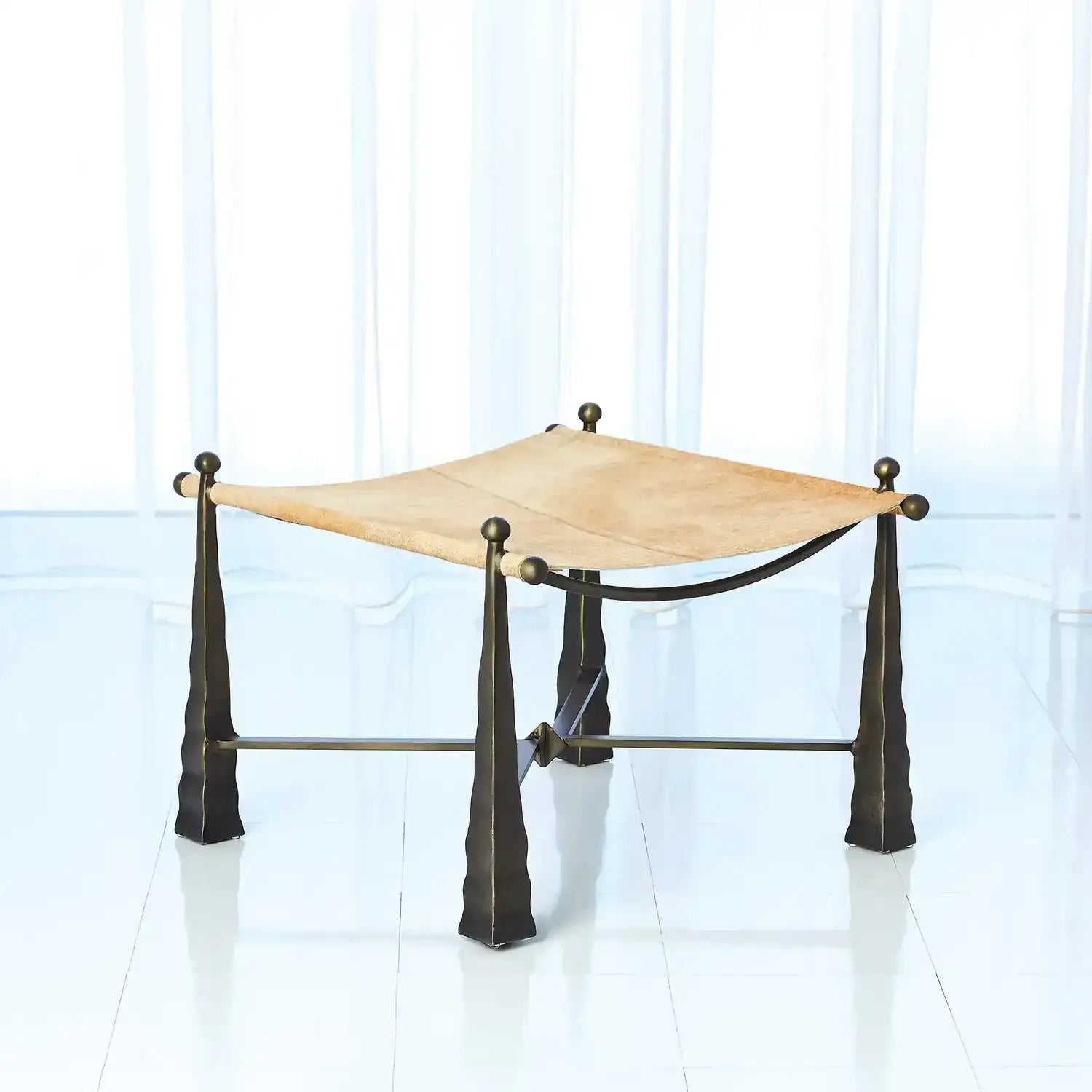 GLOBAL VIEWS COGNAC OTTOMAN - Benches, Ottoman, Stools