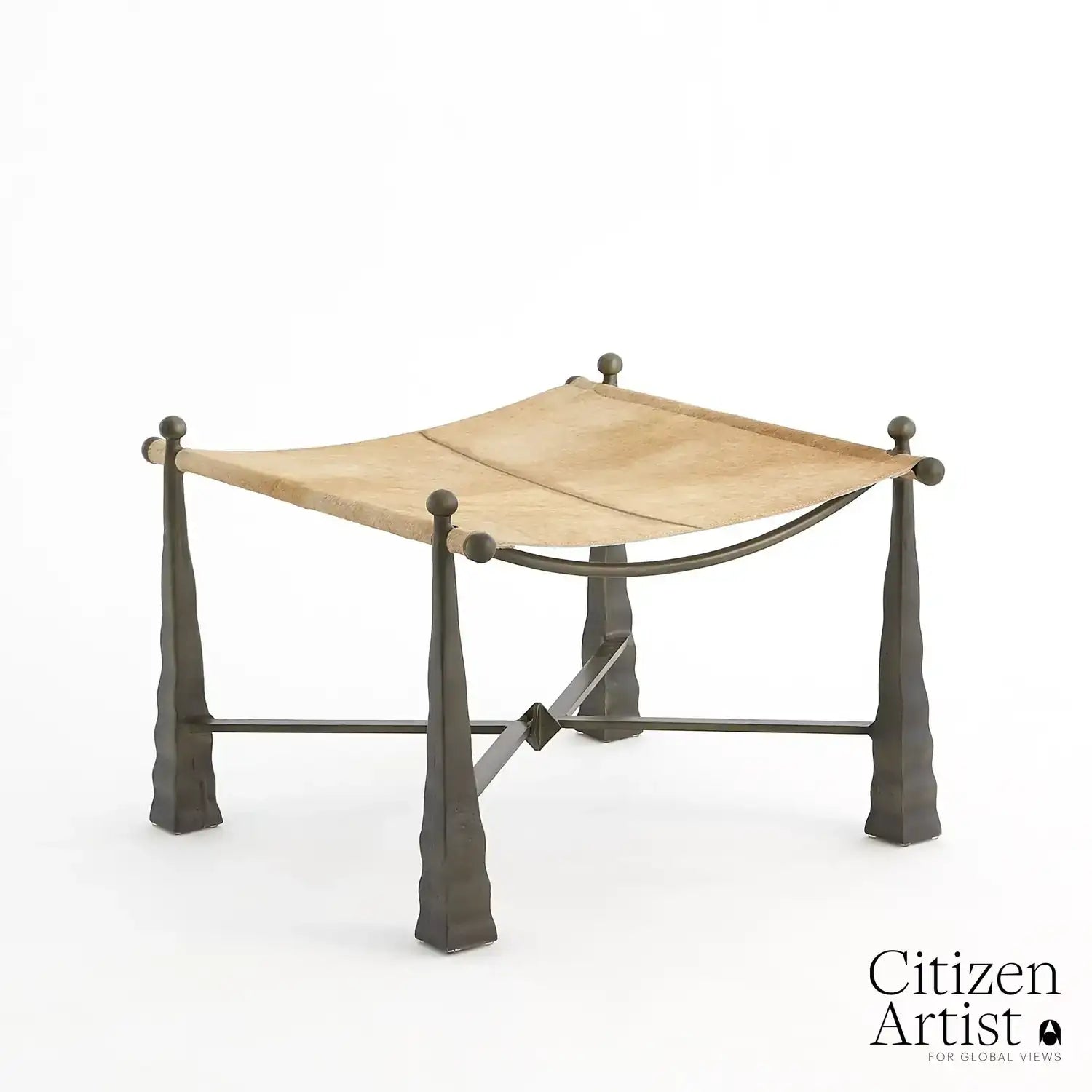 GLOBAL VIEWS COGNAC OTTOMAN - Benches, Ottoman, Stools