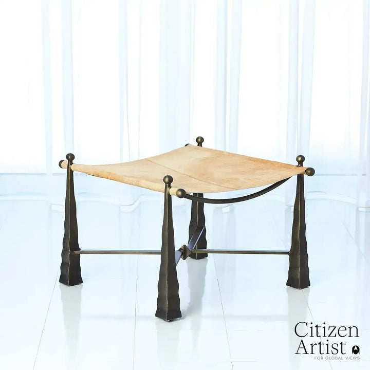 GLOBAL VIEWS COGNAC OTTOMAN - Benches, Ottoman, Stools