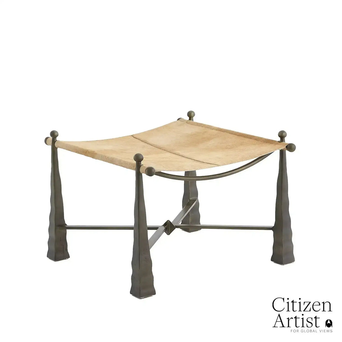 GLOBAL VIEWS COGNAC OTTOMAN - Benches, Ottoman, Stools