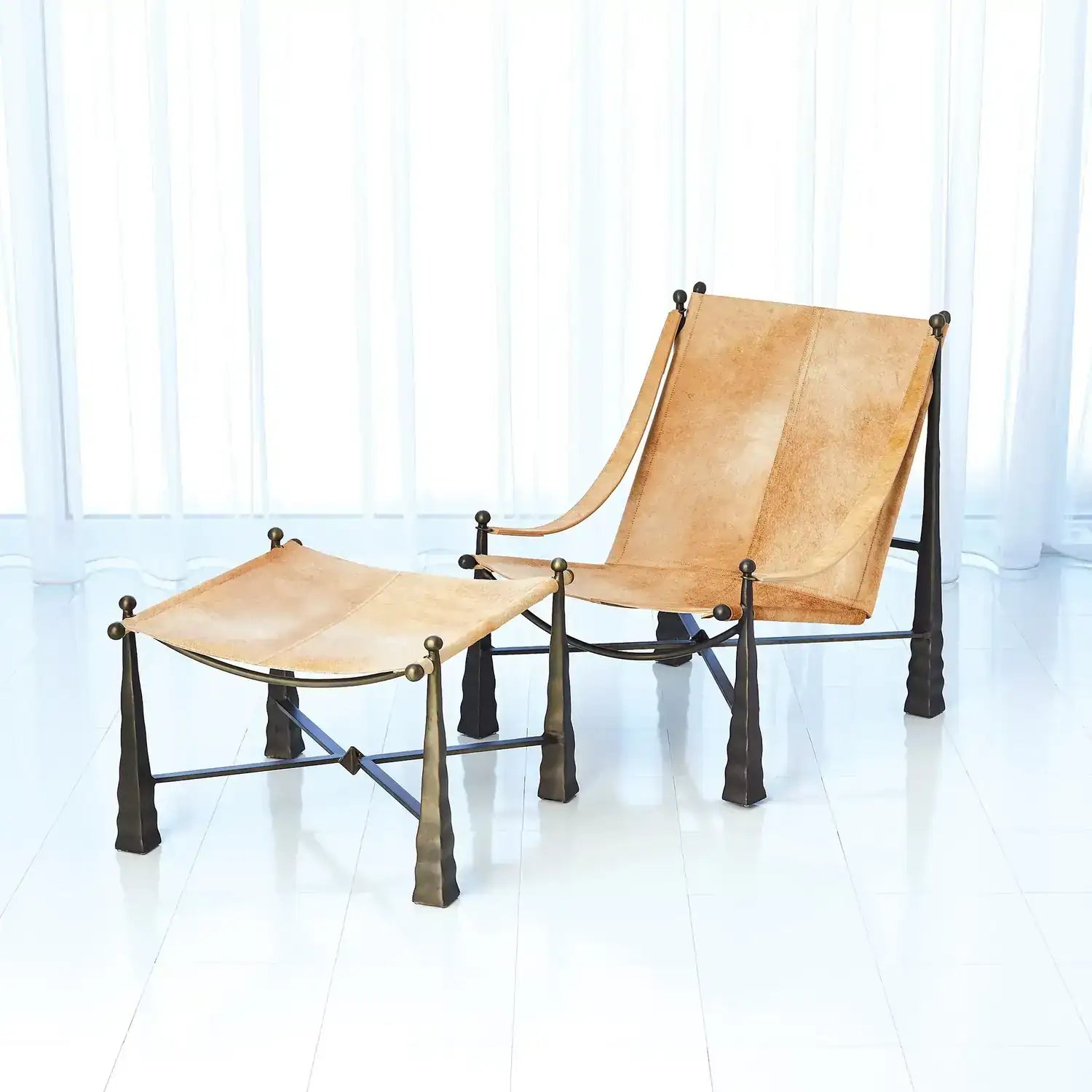 GLOBAL VIEWS COGNAC OTTOMAN - Benches, Ottoman, Stools