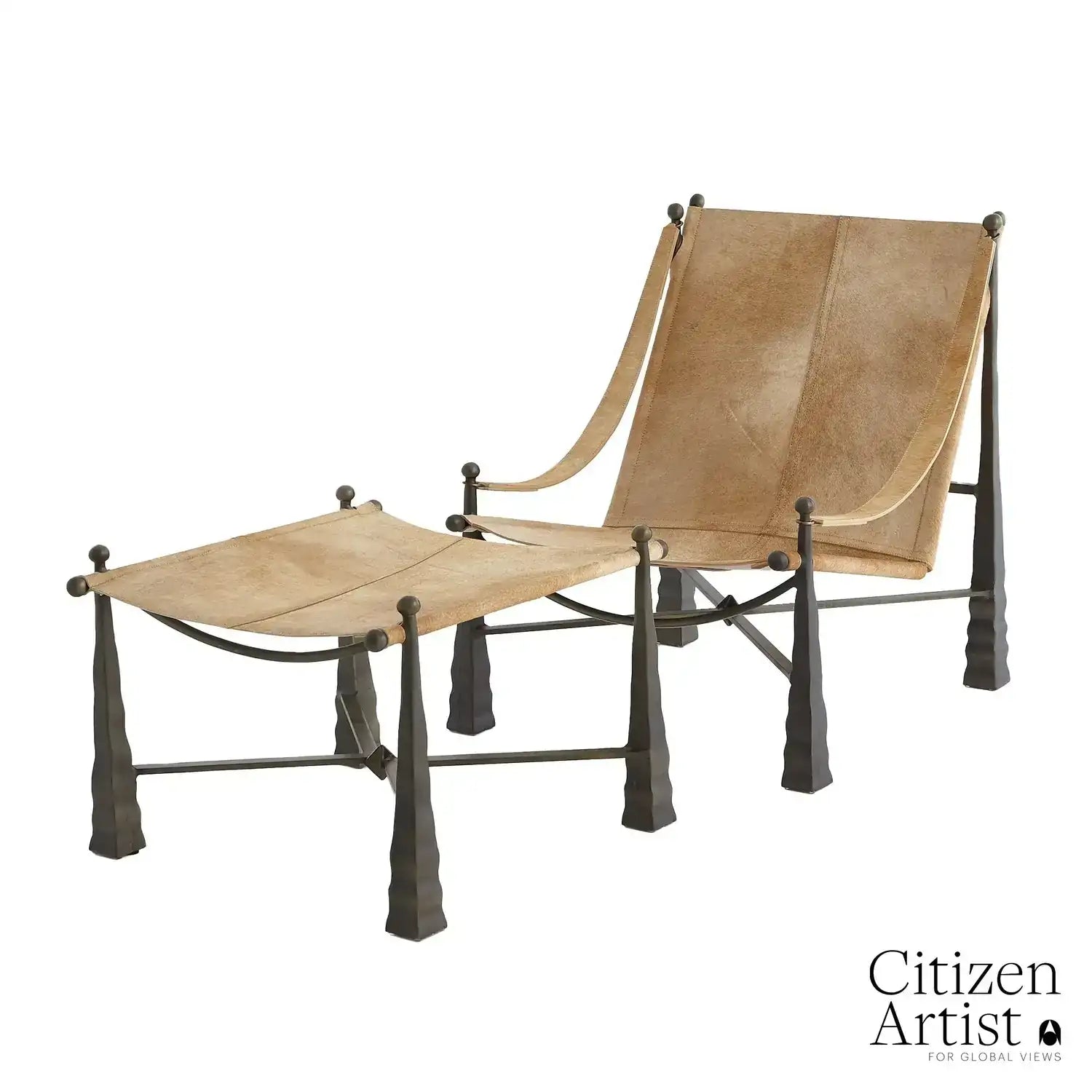 GLOBAL VIEWS COGNAC OTTOMAN - Benches, Ottoman, Stools