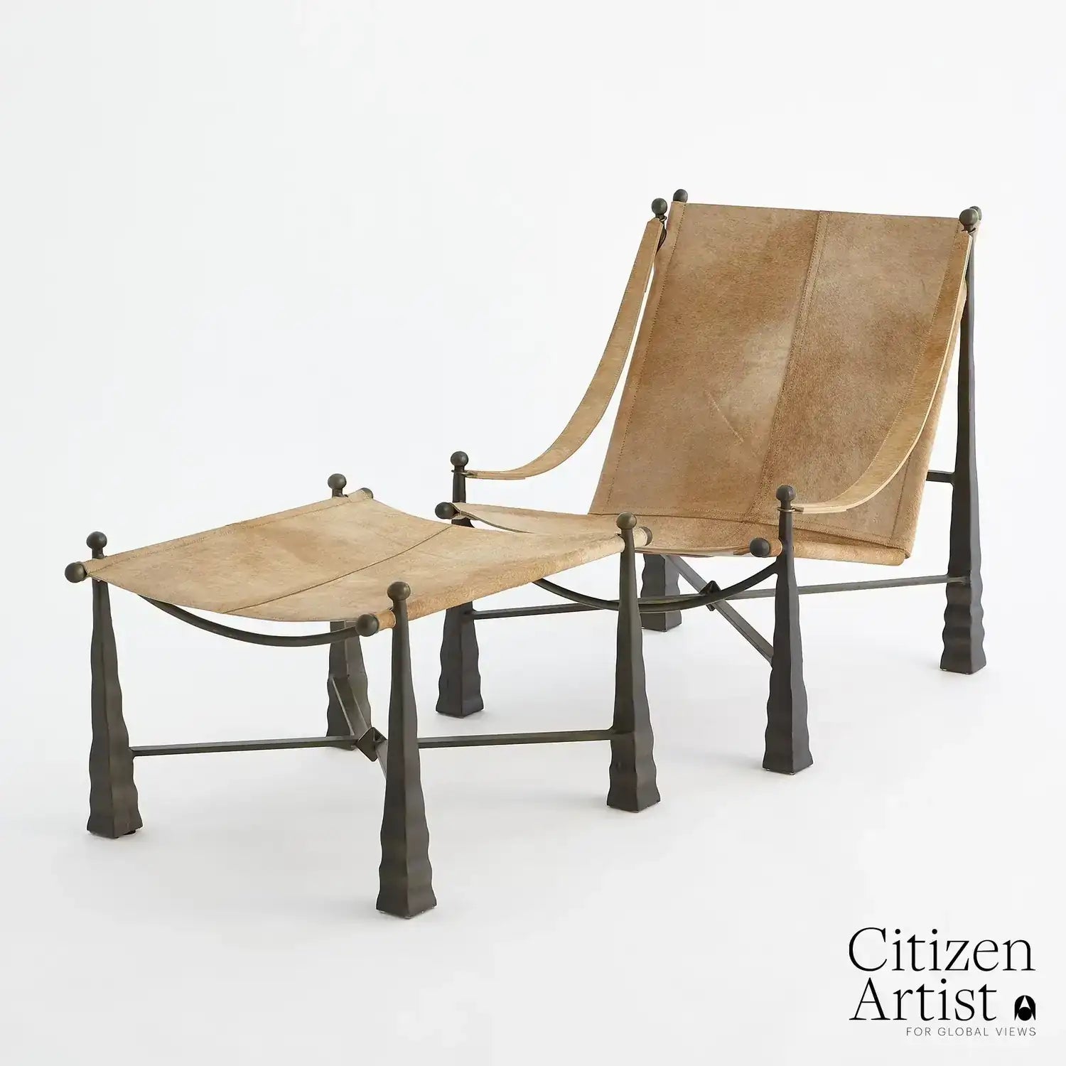 GLOBAL VIEWS COGNAC OTTOMAN - Benches, Ottoman, Stools