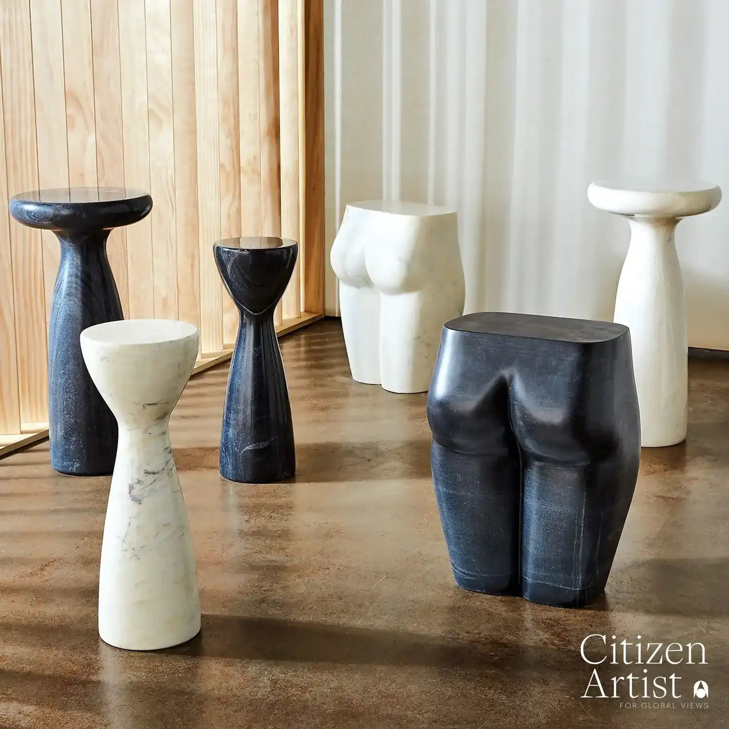GLOBAL VIEWS L'HOMME STOOL - Bar Stools