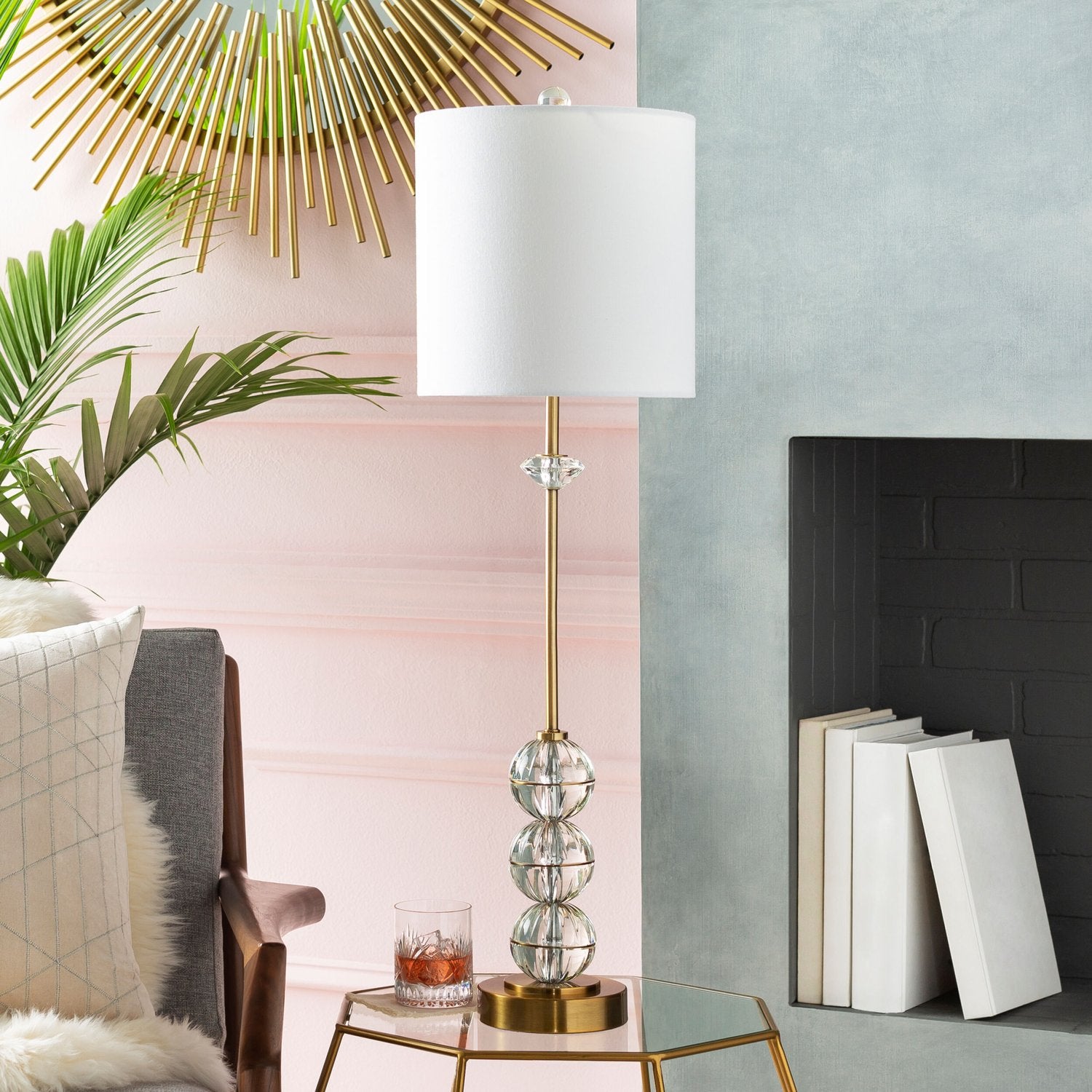 SURYA, GRANTLEY BUFFET TABLE LAMP, TABLE LAMPS
