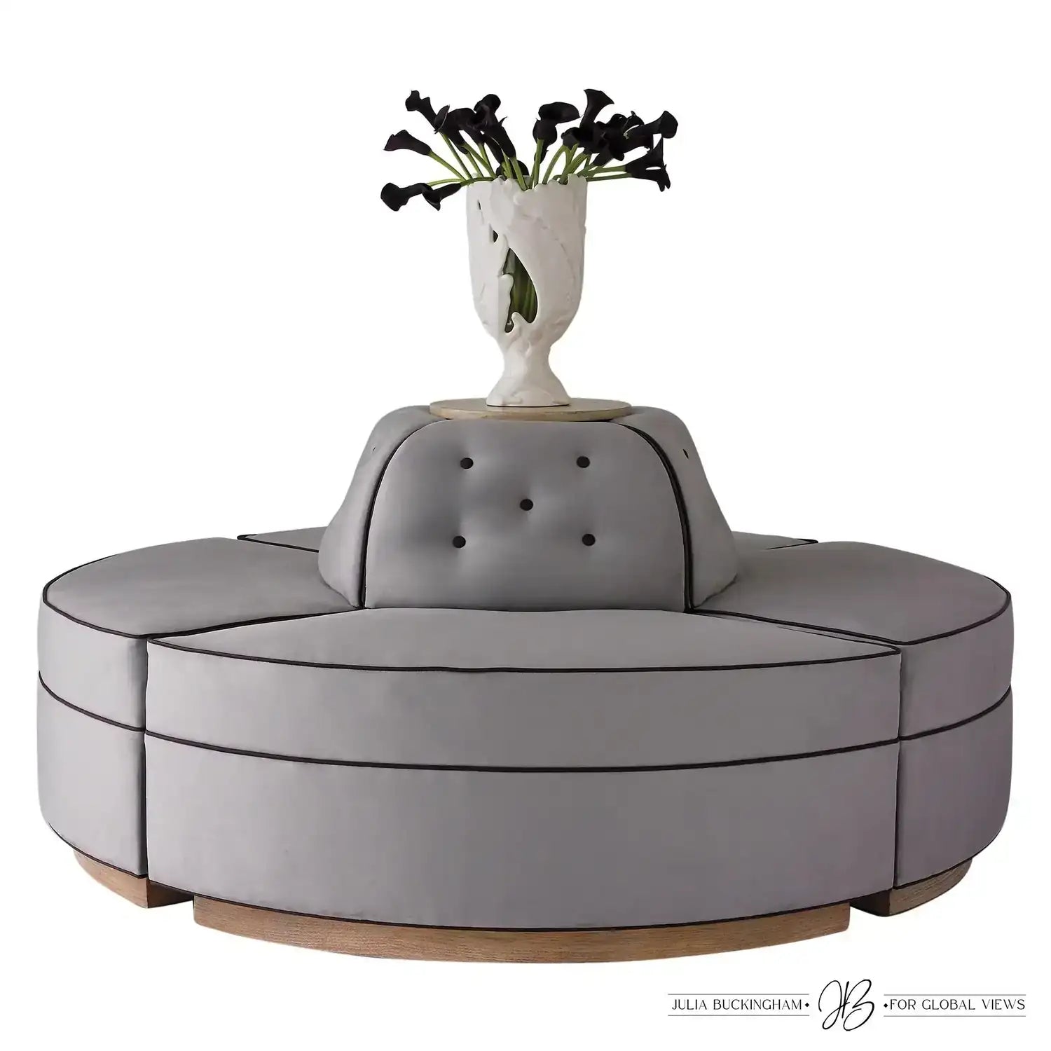 GLOBAL VIEWS CONVERSATIONAL RONDEL TOP - Benches, Ottoman, Stools