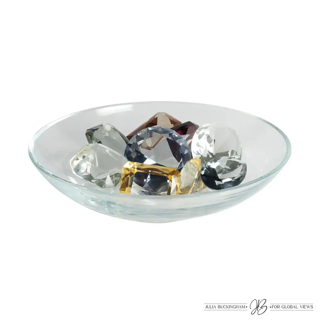 GLOBAL VIEWS CLEAR BOWL W/9 OXFORD JEWELS - Decorative Accents