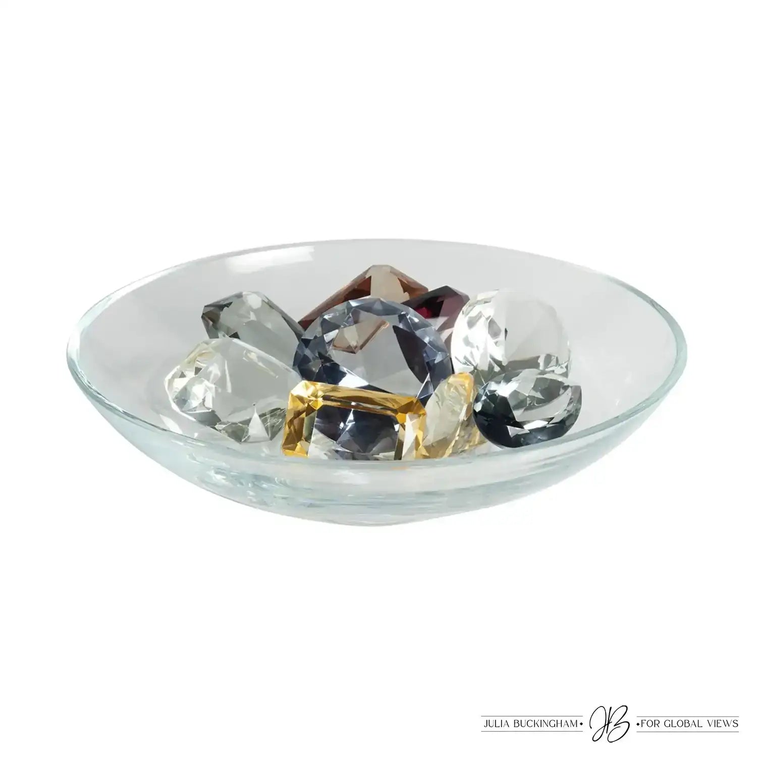GLOBAL VIEWS CLEAR BOWL W/9 OXFORD JEWELS - Decorative Accents
