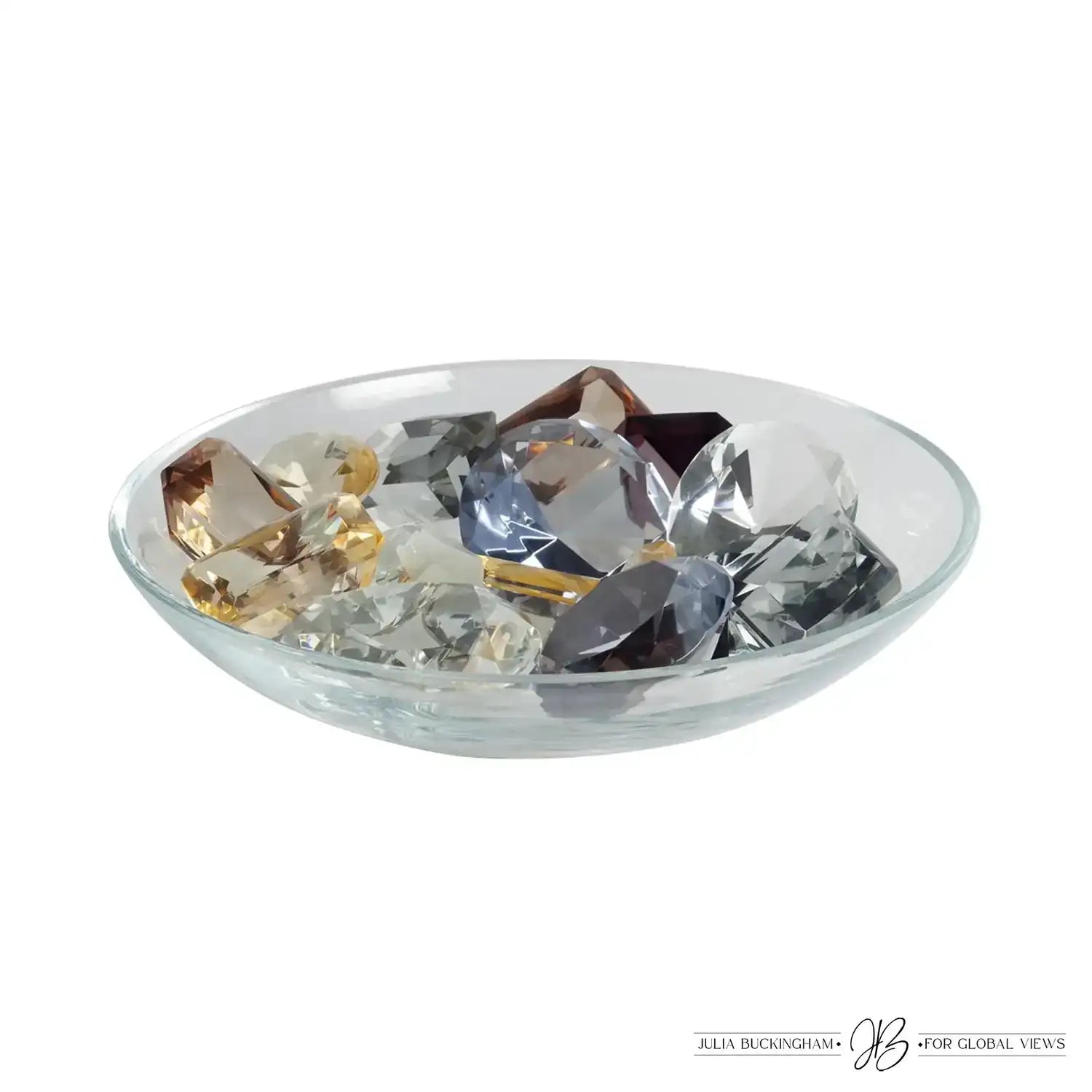 GLOBAL VIEWS CLEAR BOWL W/18 OXFORD JEWELS - Decorative Accents