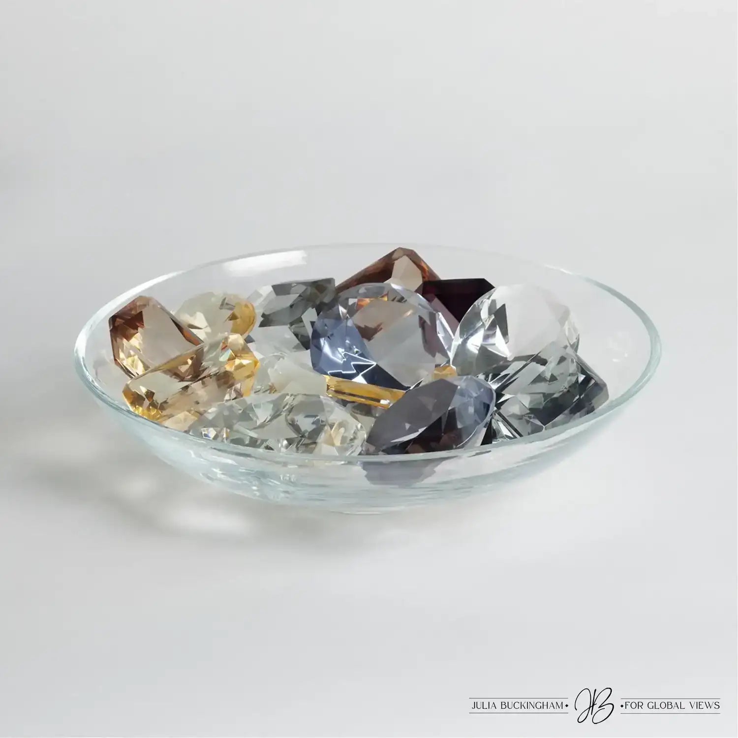 GLOBAL VIEWS CLEAR BOWL W/18 OXFORD JEWELS - Decorative Accents