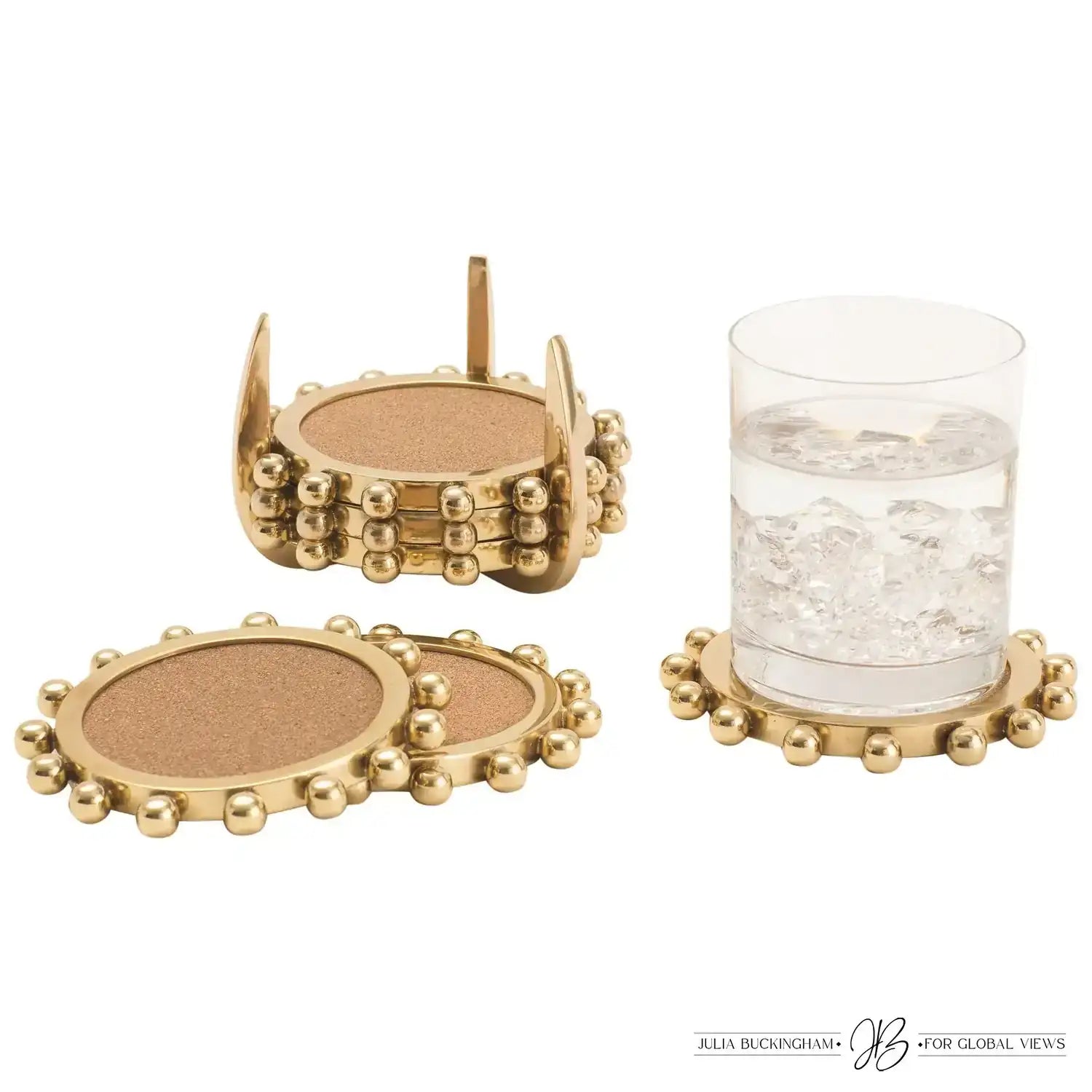 GLOBAL VIEWS STARBURST CROWN COASTERS - Decorative Accents