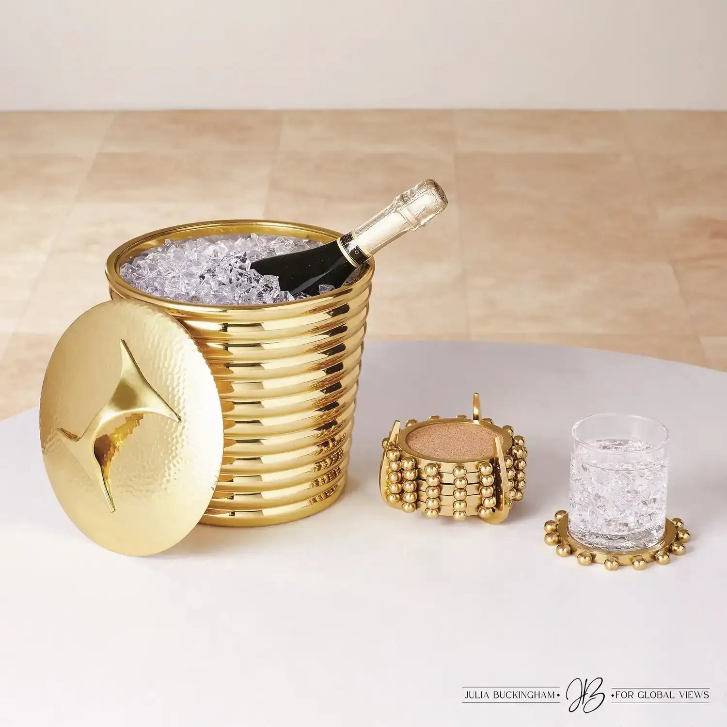 GLOBAL VIEWS STARBURST CROWN COASTERS - Decorative Accents