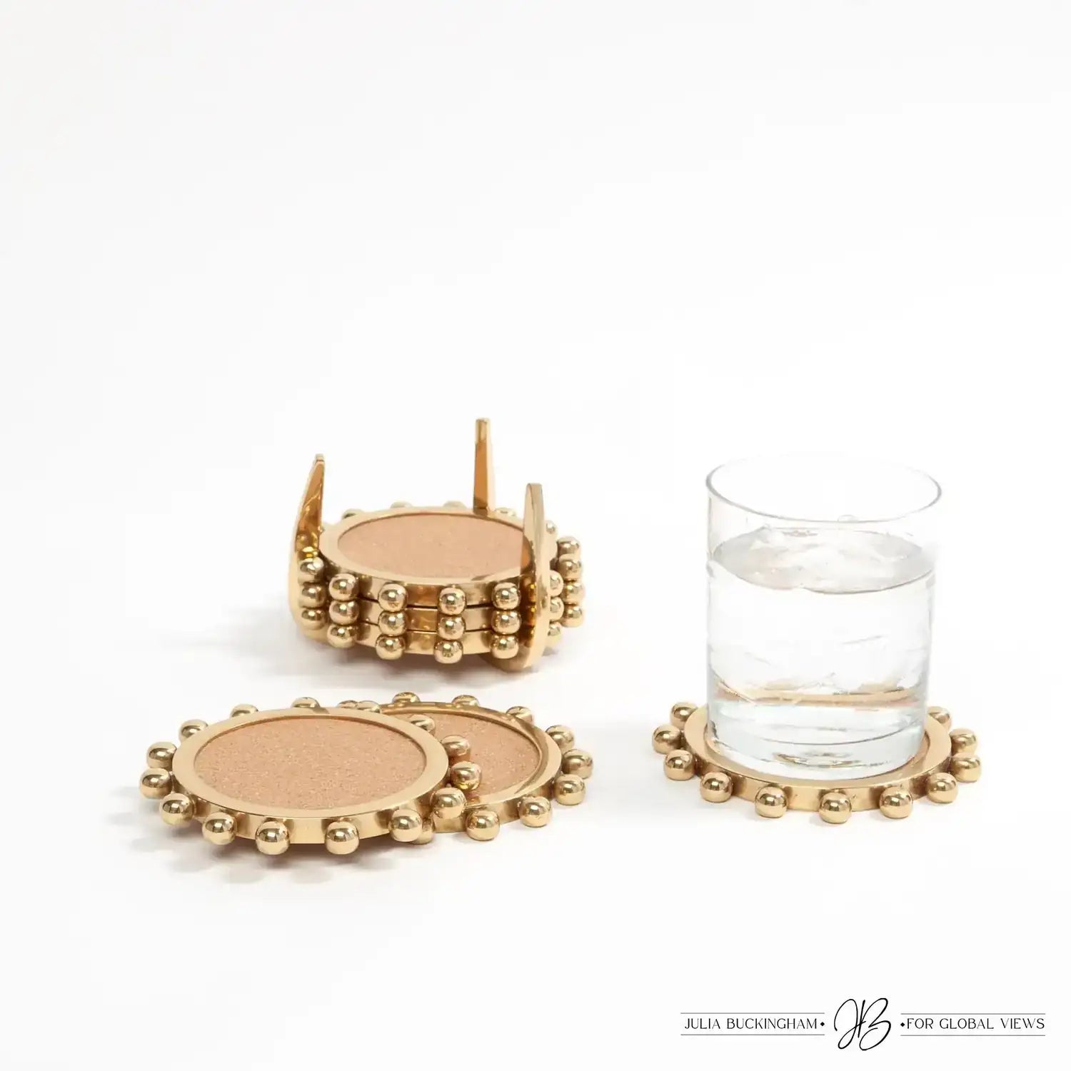 GLOBAL VIEWS STARBURST CROWN COASTERS - Decorative Accents