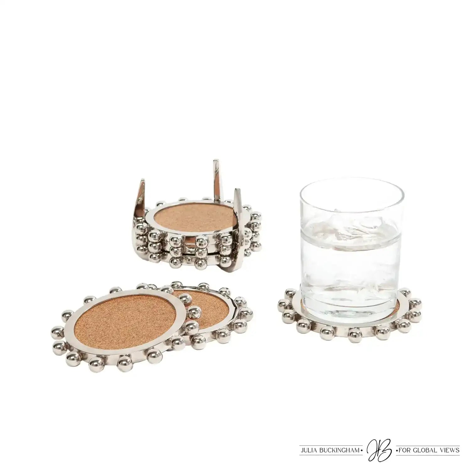 GLOBAL VIEWS STARBURST CROWN COASTERS - Decorative Accents