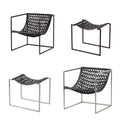 GLOBAL VIEWS KNIT & PEARL CHAIR
