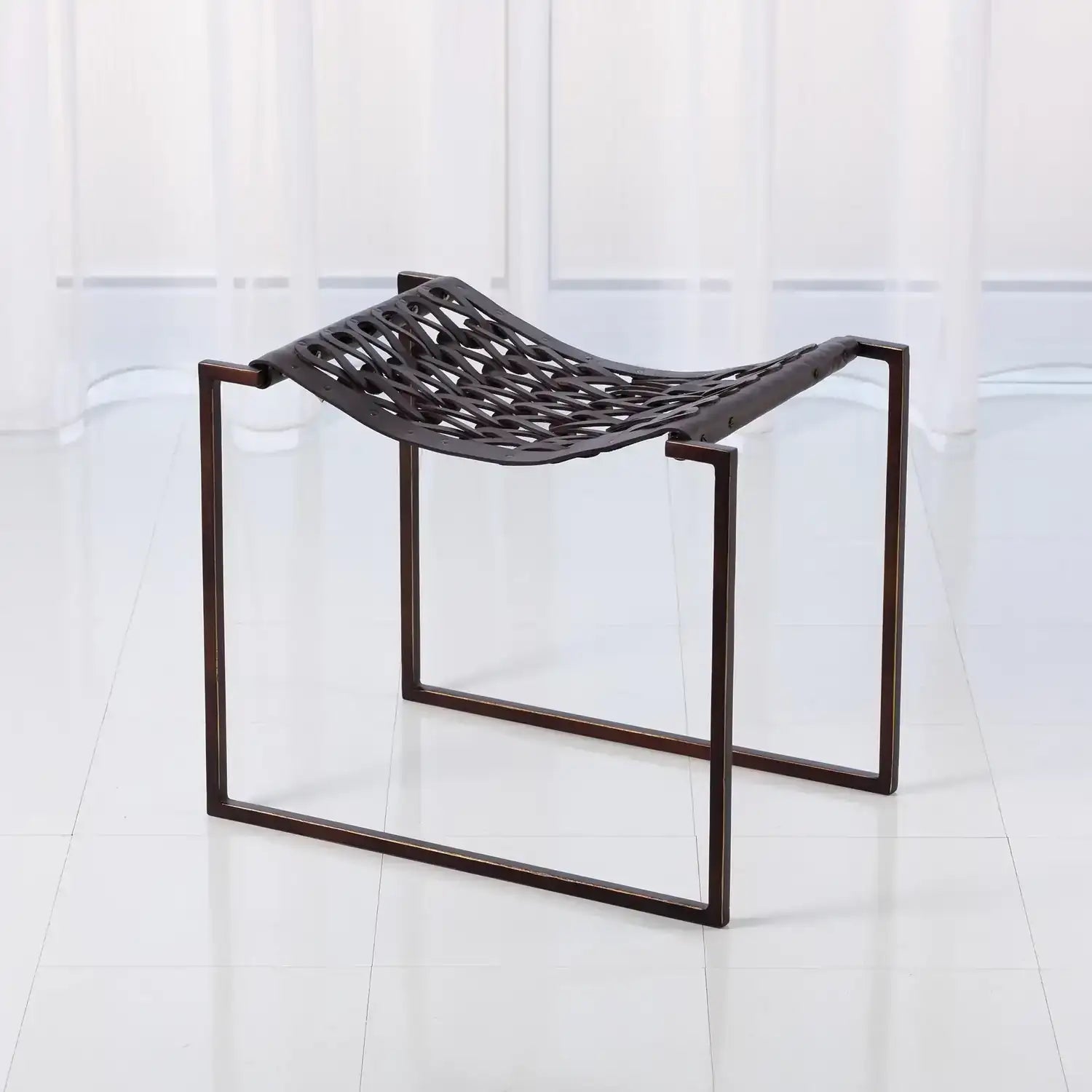 GLOBAL VIEWS KNIT & PEARL STOOL - Benches, Ottoman, Stools