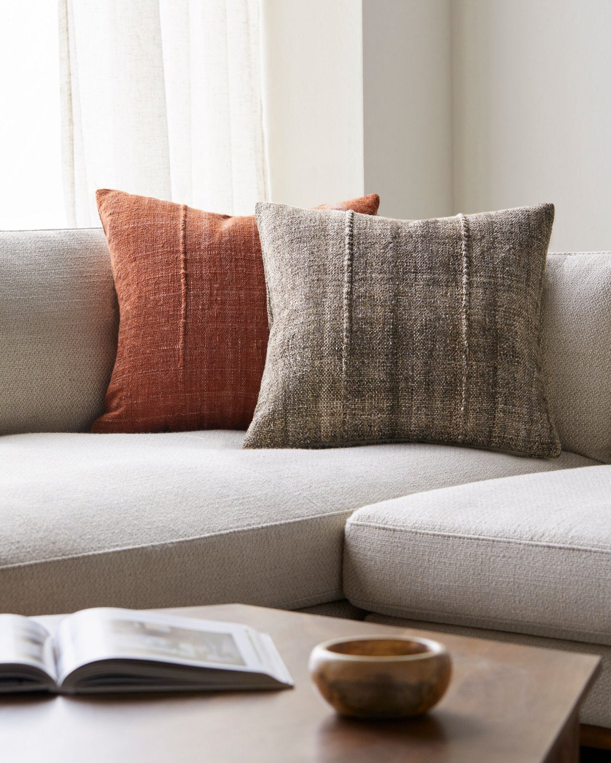 SURYA MUDCLOTH ACCENT PILLOW - Linens