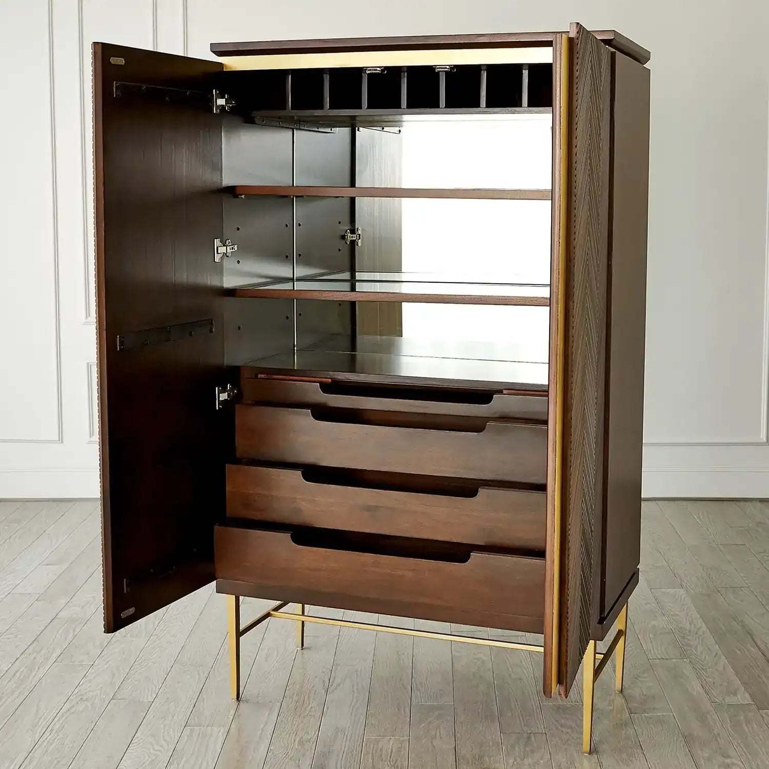 GLOBAL VIEWS LATILLA TALL BAR CABINET - Cabinets & Bar