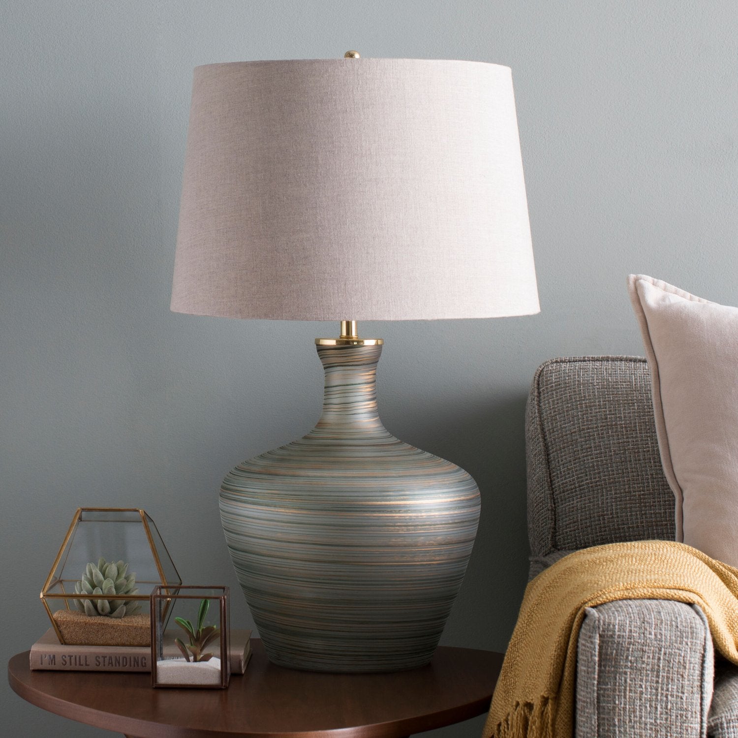 SURYA, OLLIE ACCENT TABLE LAMP, TABLE LAMPS