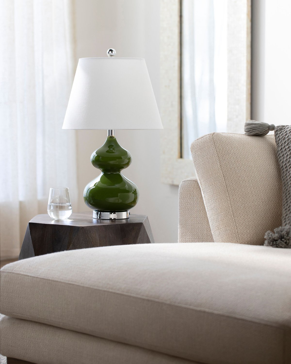 SURYA, OLIVE ACCENT TABLE LAMP, TABLE LAMPS