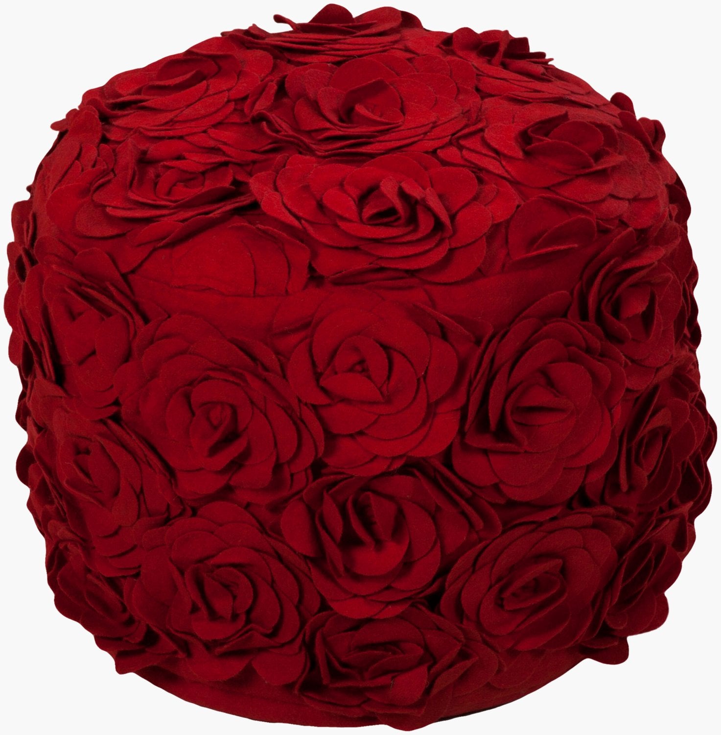 SURYA FELTED FLORAL POUF - Benches, Ottoman, Stools
