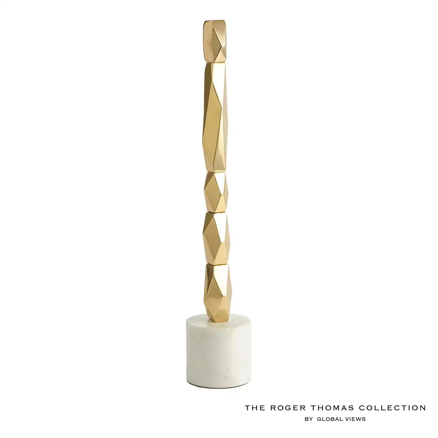 GLOBAL VIEWS FACET BLOCK SCULPTURE - Decorative Accents