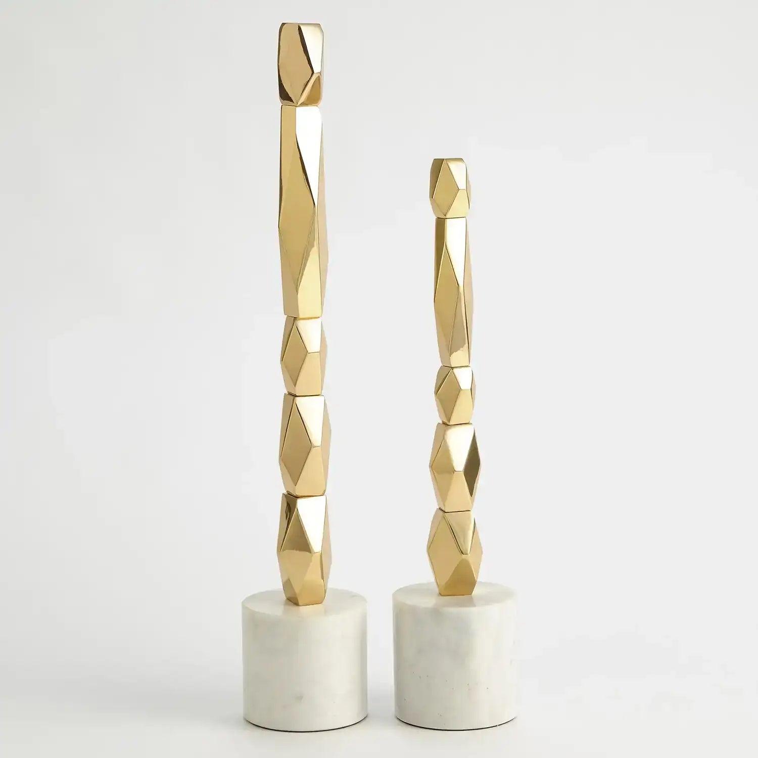 GLOBAL VIEWS FACET BLOCK SCULPTURE - Decorative Accents