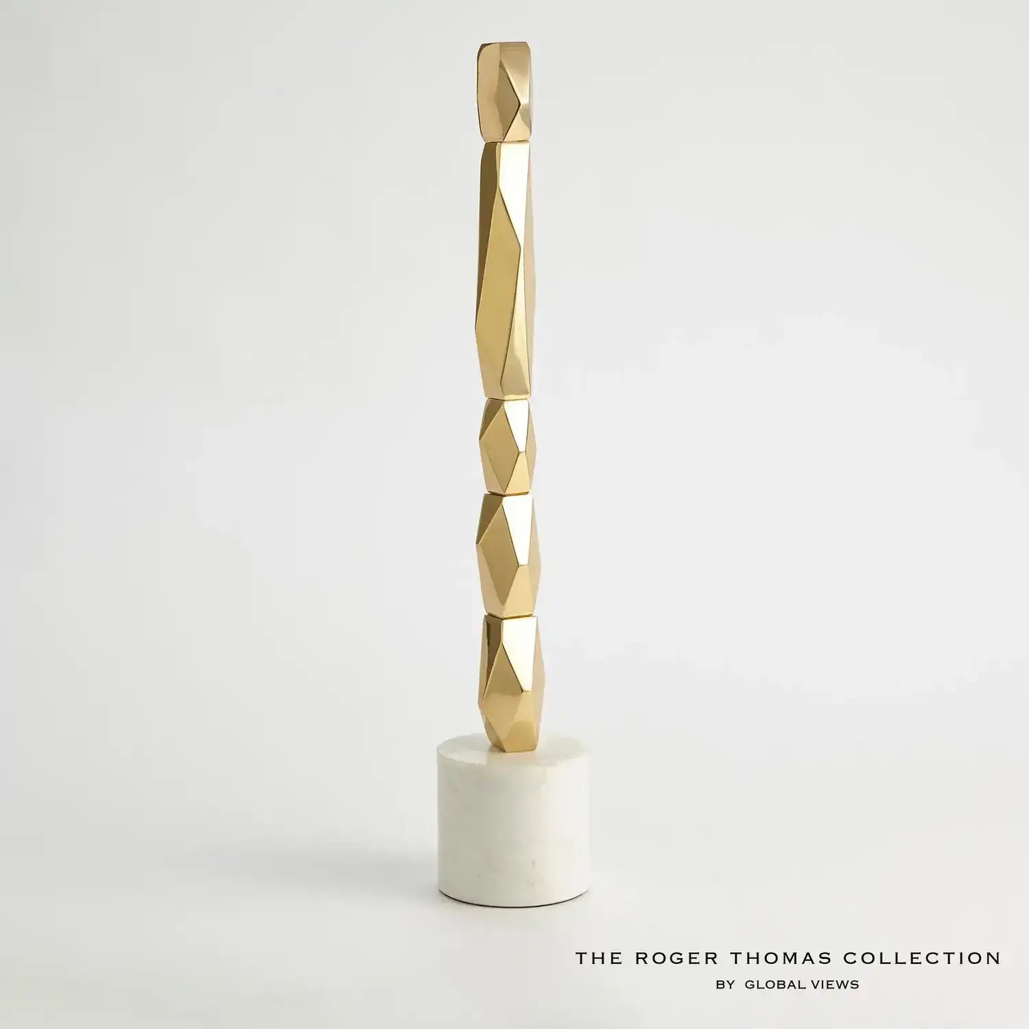 GLOBAL VIEWS FACET BLOCK SCULPTURE - Decorative Accents