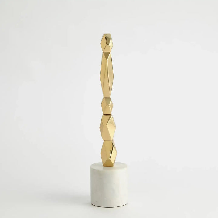 GLOBAL VIEWS FACET BLOCK SCULPTURE - Decorative Accents