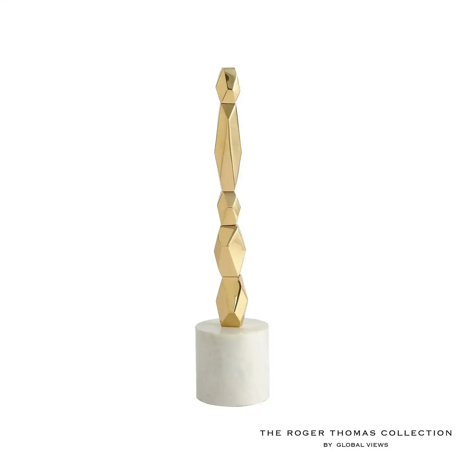 GLOBAL VIEWS FACET BLOCK SCULPTURE - Decorative Accents