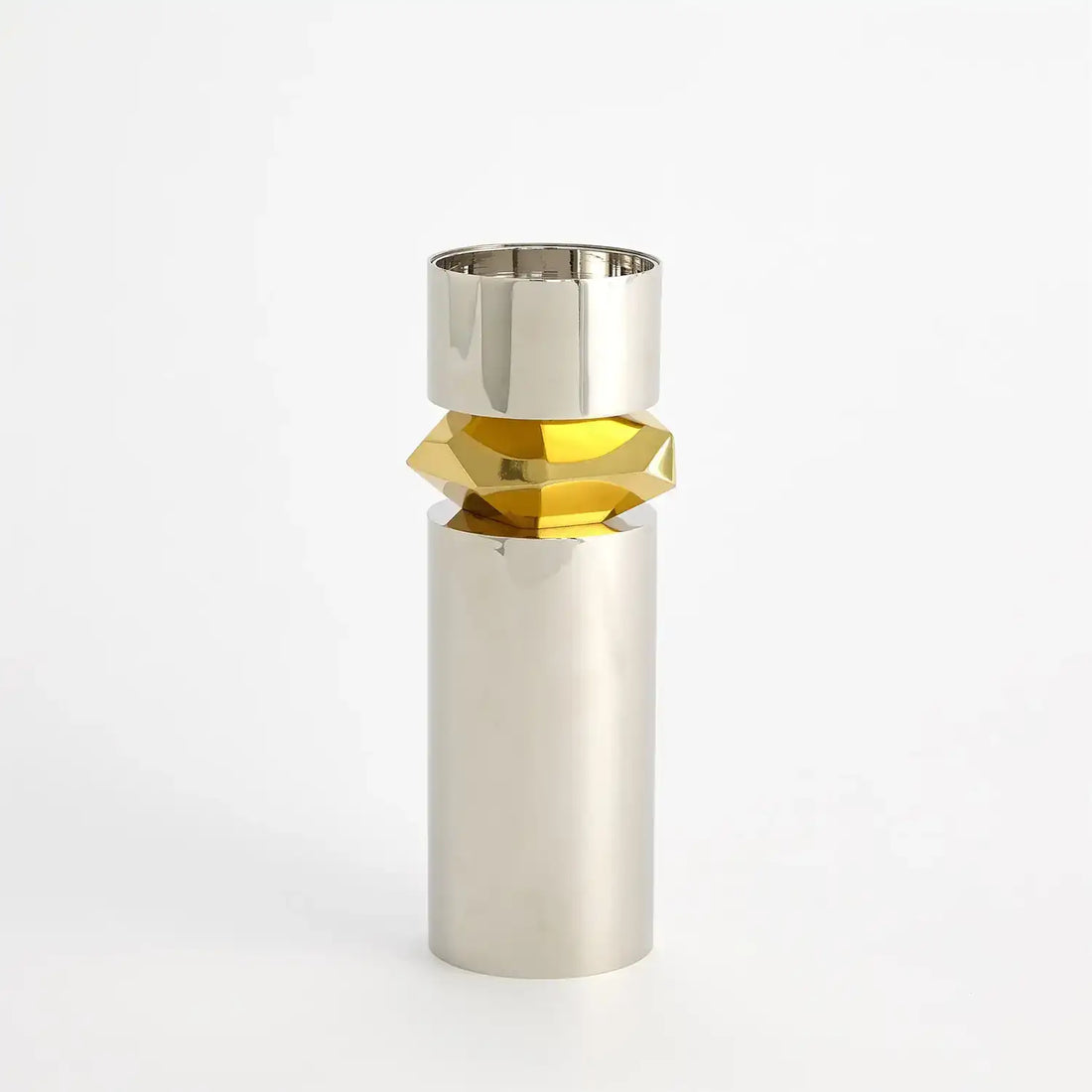 GLOBAL VIEWS ROMANO NICKEL CANDLE HOLDER - Decorative Accents