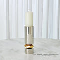 GLOBAL VIEWS ROMANO NICKEL CANDLE HOLDER - Decorative Accents