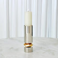 GLOBAL VIEWS ROMANO NICKEL CANDLE HOLDER - Decorative Accents