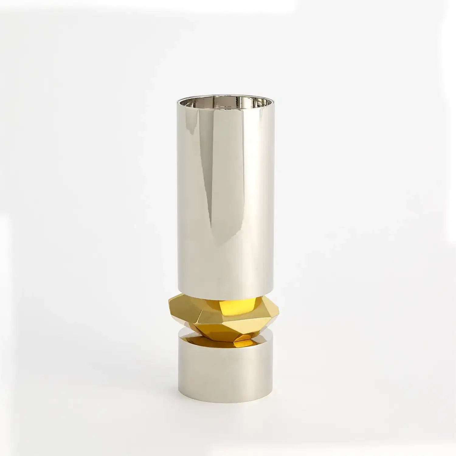 GLOBAL VIEWS ROMANO NICKEL CANDLE HOLDER - Decorative Accents