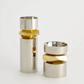 GLOBAL VIEWS ROMANO NICKEL CANDLE HOLDER - Decorative Accents