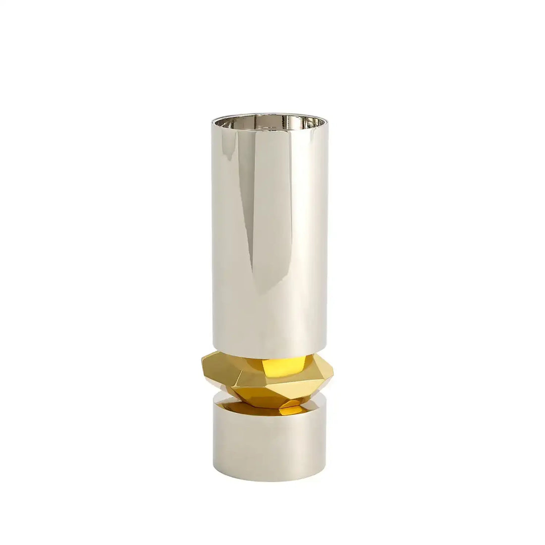 GLOBAL VIEWS ROMANO NICKEL CANDLE HOLDER - Decorative Accents
