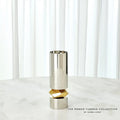 GLOBAL VIEWS ROMANO NICKEL CANDLE HOLDER - Decorative Accents